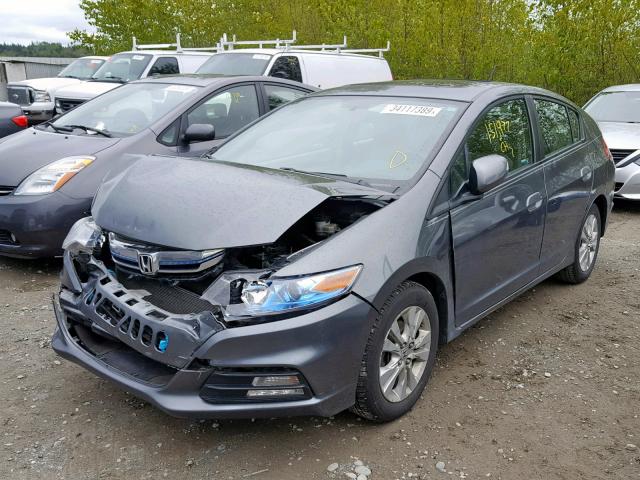 JHMZE2H78CS002642 - 2012 HONDA INSIGHT EX GRAY photo 2