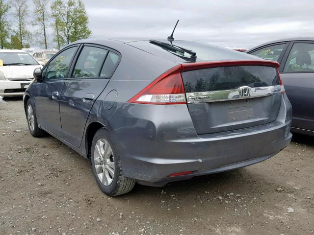 JHMZE2H78CS002642 - 2012 HONDA INSIGHT EX GRAY photo 3