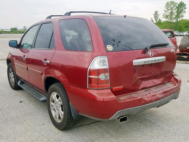 2HNYD18955H532969 - 2005 ACURA MDX TOURIN MAROON photo 3