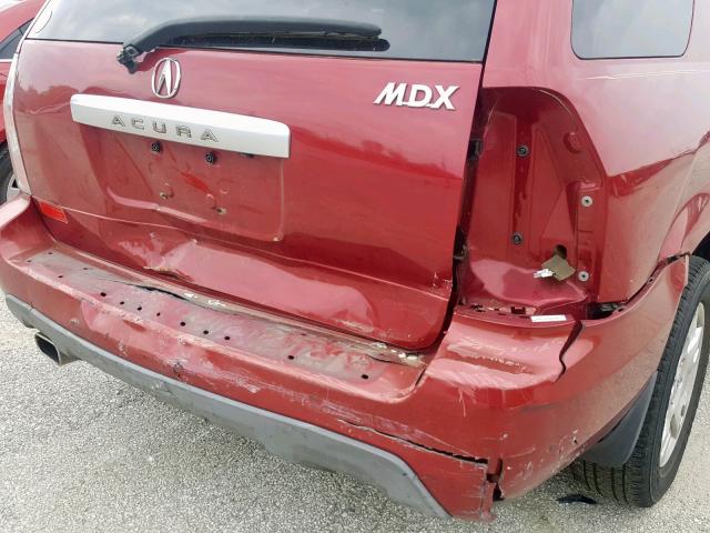 2HNYD18955H532969 - 2005 ACURA MDX TOURIN MAROON photo 9