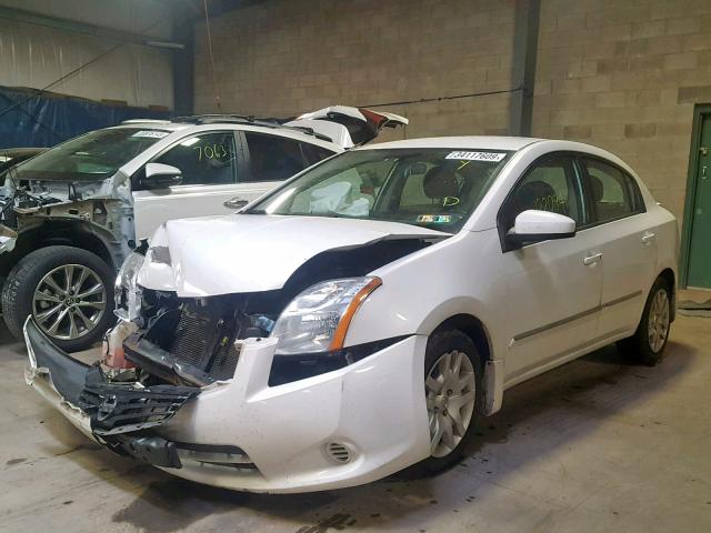 3N1AB6AP5CL648425 - 2012 NISSAN SENTRA 2.0 WHITE photo 2