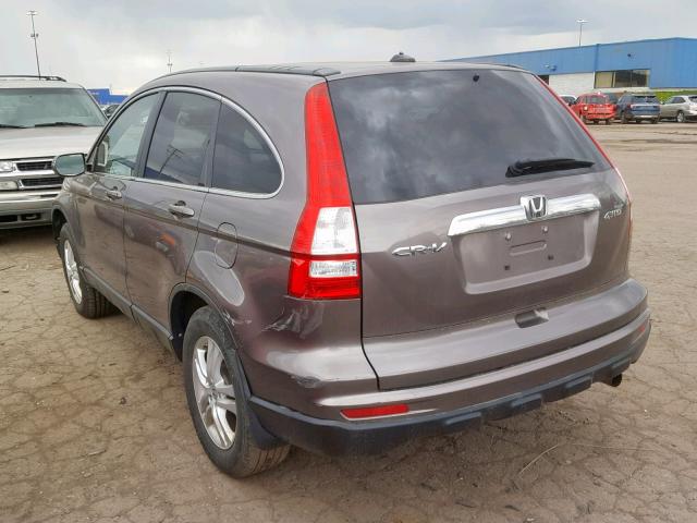 5J6RE4H79BL052076 - 2011 HONDA CR-V EXL GRAY photo 3