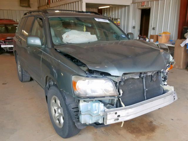 JTEGP21A350051833 - 2005 TOYOTA HIGHLANDER GREEN photo 1