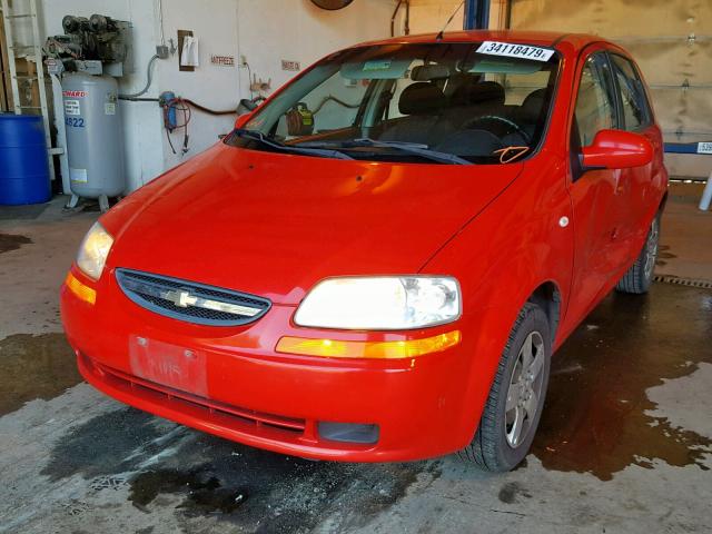 KL1TD66686B535677 - 2006 CHEVROLET AVEO BASE Qırmızı foto 2