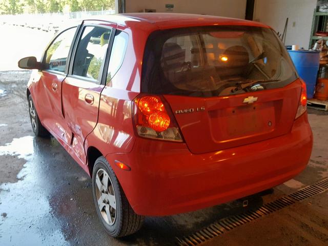 KL1TD66686B535677 - 2006 CHEVROLET AVEO BASE Qırmızı foto 3