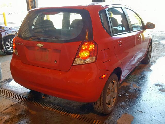 KL1TD66686B535677 - 2006 CHEVROLET AVEO BASE Qırmızı foto 4