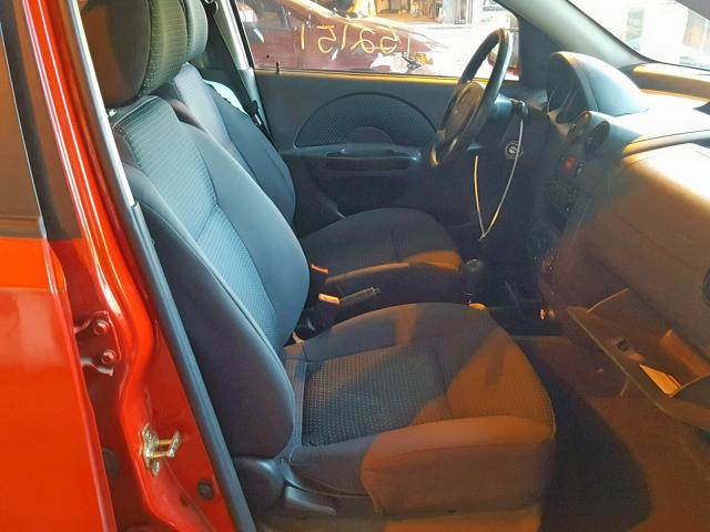 KL1TD66686B535677 - 2006 CHEVROLET AVEO BASE Qırmızı foto 5