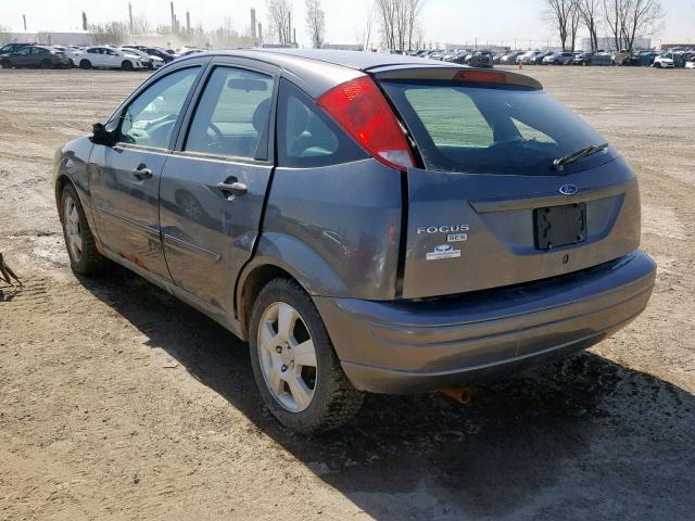 1FAFP37N87W317689 - 2007 FORD FOCUS ZX5 GRAY photo 3