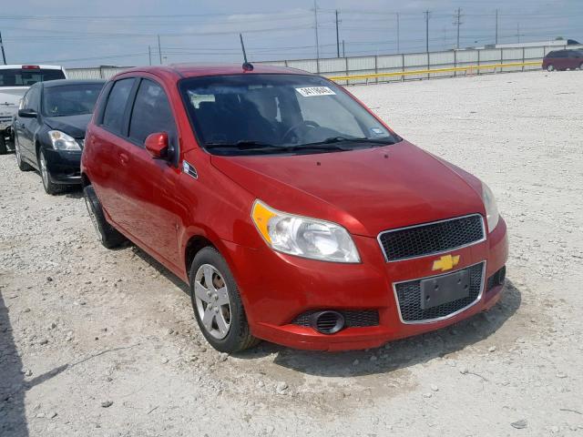 KL1TD66E79B306497 - 2009 CHEVROLET AVEO LS RED photo 1