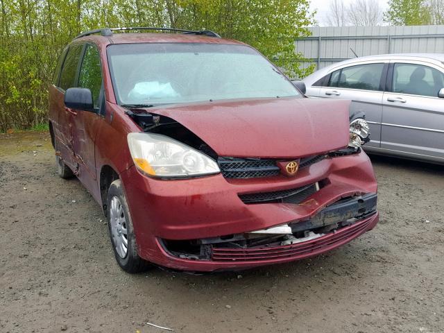 5TDZA23C34S090155 - 2004 TOYOTA SIENNA CE RED photo 1