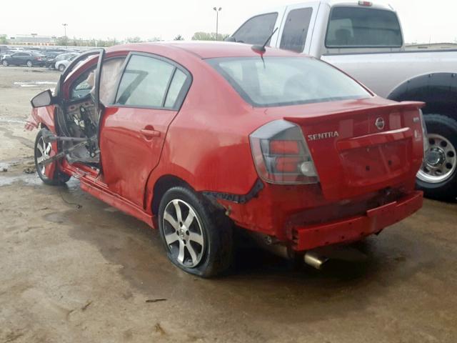 3N1AB6AP3CL673727 - 2012 NISSAN SENTRA 2.0 RED photo 3