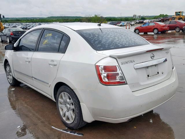 3N1AB6AP6CL779170 - 2012 NISSAN SENTRA 2.0 WHITE photo 3