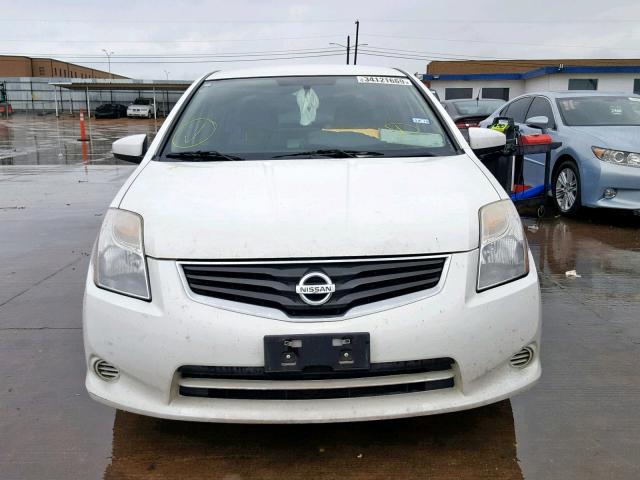 3N1AB6AP6CL779170 - 2012 NISSAN SENTRA 2.0 WHITE photo 9