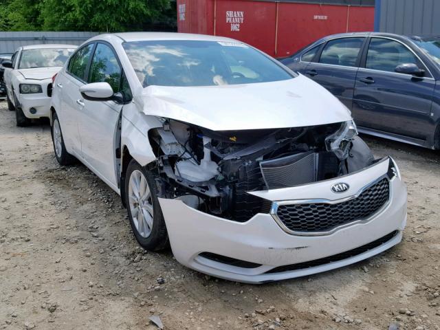 KNAFX4A89E5176330 - 2014 KIA FORTE EX WHITE photo 1