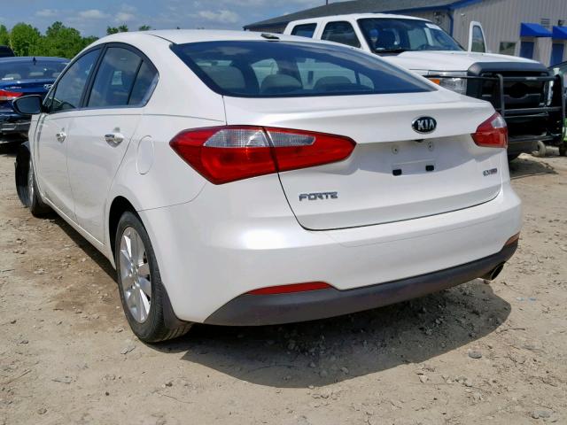 KNAFX4A89E5176330 - 2014 KIA FORTE EX WHITE photo 3