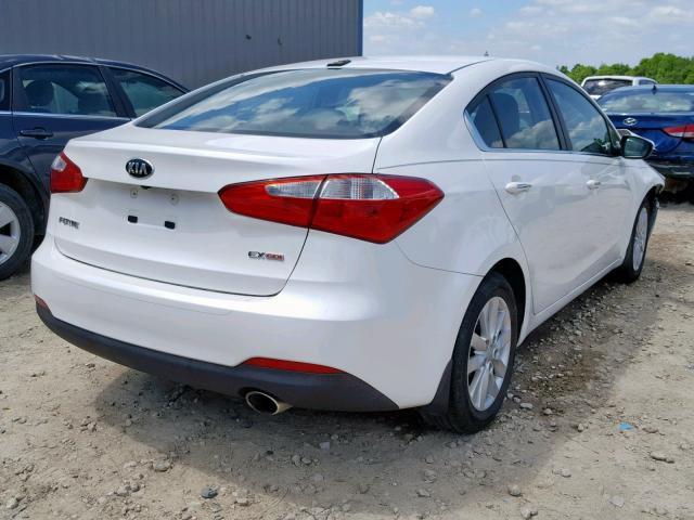 KNAFX4A89E5176330 - 2014 KIA FORTE EX WHITE photo 4