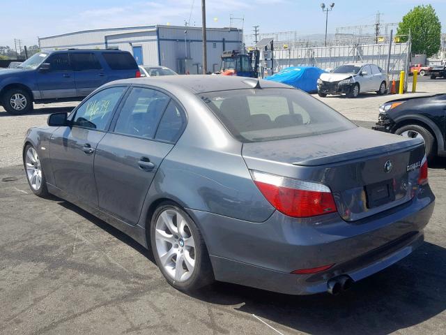 WBANB53556CP02842 - 2006 BMW 550 I GRAY photo 3