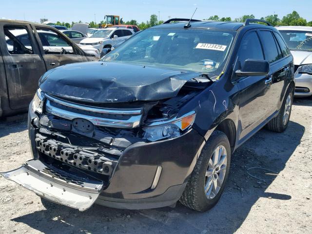 2FMDK3JC0BBA85134 - 2011 FORD EDGE SEL BLACK photo 2