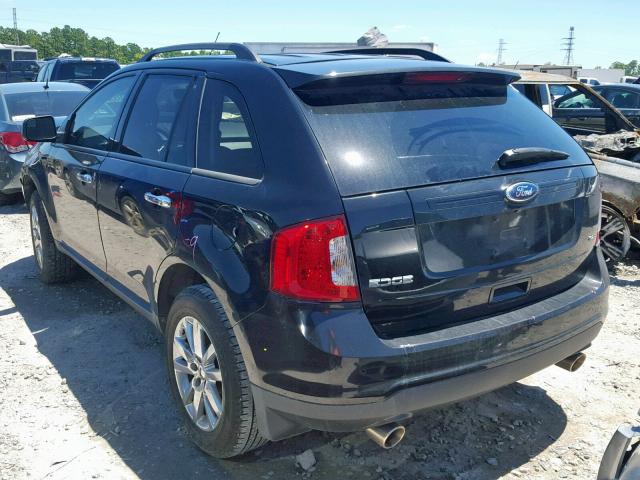 2FMDK3JC0BBA85134 - 2011 FORD EDGE SEL BLACK photo 3