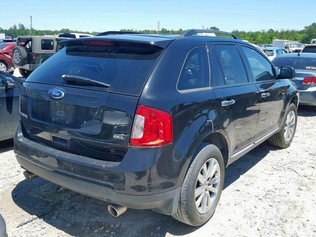 2FMDK3JC0BBA85134 - 2011 FORD EDGE SEL BLACK photo 4