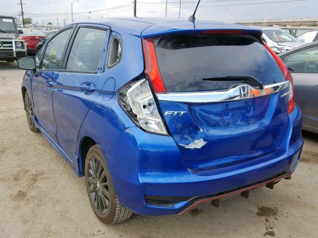 3HGGK5G63JM710204 - 2018 HONDA FIT SPORT ლურჯი ფოტო 3
