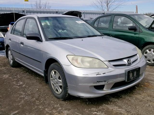 2HGES16355H026637 - 2005 HONDA CIVIC DX V SILVER photo 1