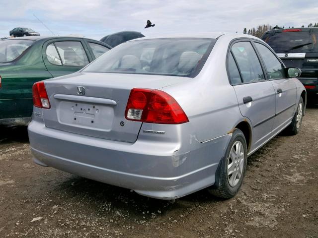 2HGES16355H026637 - 2005 HONDA CIVIC DX V SILVER photo 4