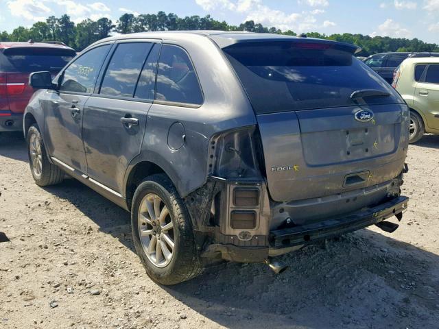 2FMDK3JC1ABB24084 - 2010 FORD EDGE SEL GRAY photo 3