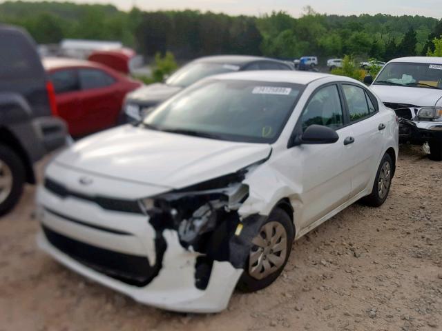 3KPA24AB3JE071868 - 2018 KIA RIO LX WHITE photo 2