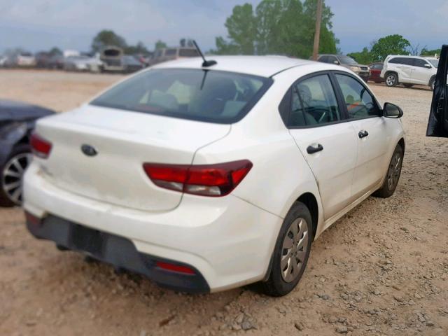 3KPA24AB3JE071868 - 2018 KIA RIO LX WHITE photo 4