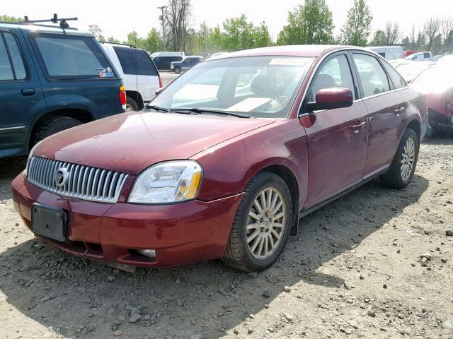 1MEHM43117G608418 - 2007 MERCURY MONTEGO PR მუქწითელი ფოტო 2