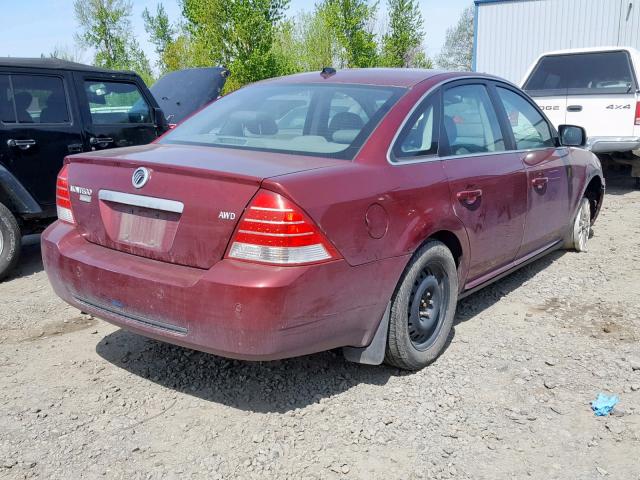1MEHM43117G608418 - 2007 MERCURY MONTEGO PR მუქწითელი ფოტო 4