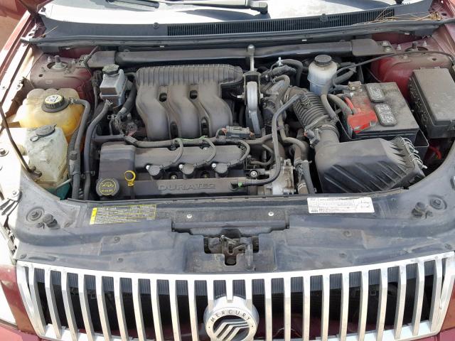 1MEHM43117G608418 - 2007 MERCURY MONTEGO PR მუქწითელი ფოტო 7