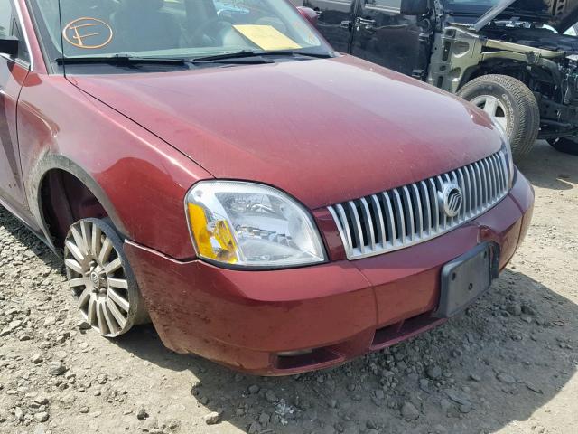 1MEHM43117G608418 - 2007 MERCURY MONTEGO PR მუქწითელი ფოტო 9