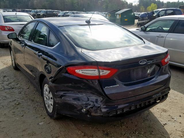 1FA6P0G74E5383000 - 2014 FORD FUSION S BLACK photo 3