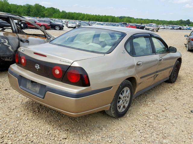 2G1WF52E259356924 - 2005 CHEVROLET IMPALA BEIGE photo 4