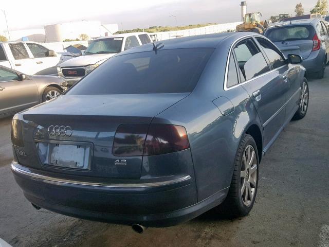 WAUML44E25N009568 - 2005 AUDI A8 L QUATT GRAY photo 4