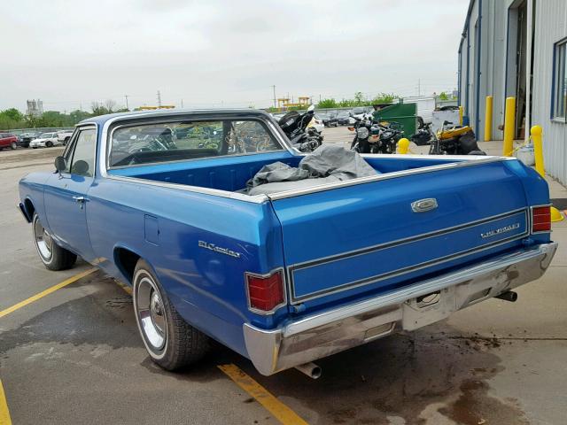 136807K185407 - 1967 CHEVROLET EL CAMINO BLUE photo 3