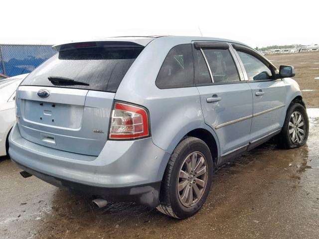 2FMDK38C28BA48522 - 2008 FORD EDGE SEL BLUE photo 4