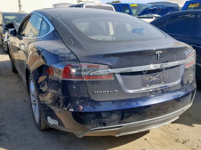 5YJSA1S19FFP76882 - 2015 TESLA MODEL S 70 BLUE photo 3