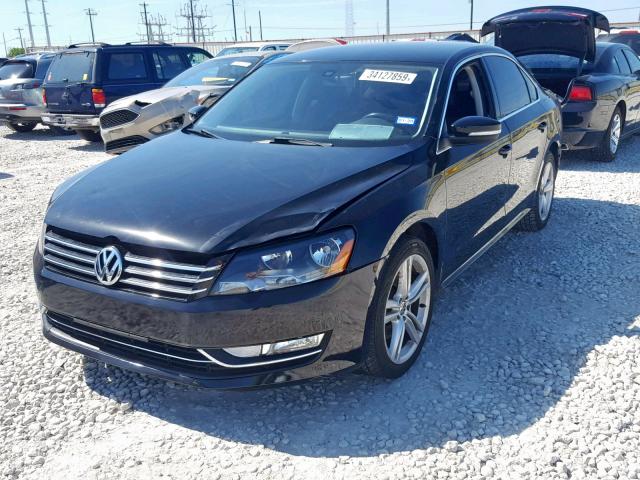 1VWBH7A35CC108648 - 2012 VOLKSWAGEN PASSAT SE BLACK photo 2