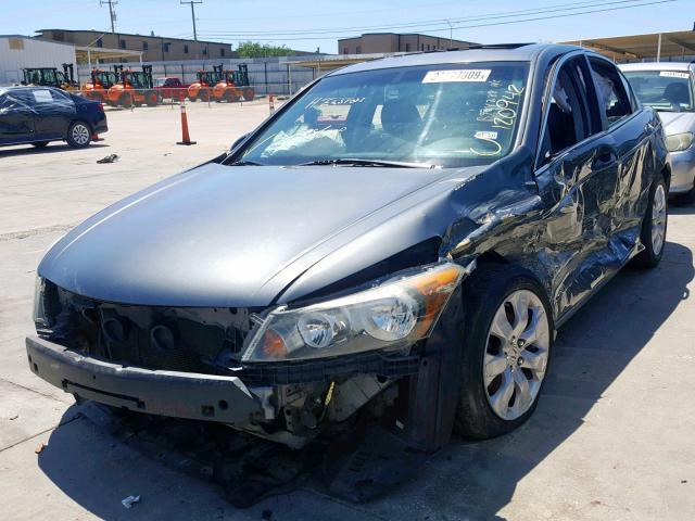 1HGCP26859A131421 - 2009 HONDA ACCORD EXL GRAY photo 2