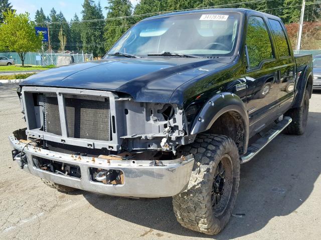 1FTWW31P17EB04192 - 2007 FORD F350 SRW S BLACK photo 2