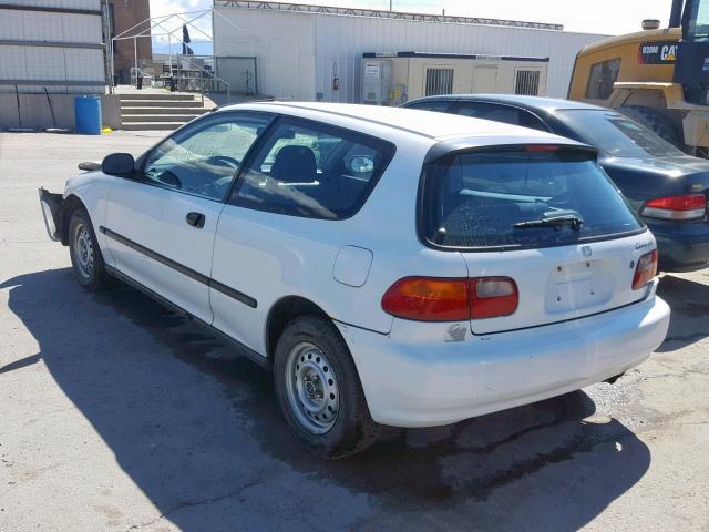 2HGEH2457NH561817 - 1992 HONDA CIVIC DX WHITE photo 3