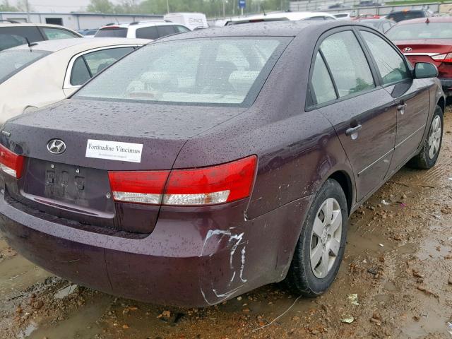 5NPET46C86H098924 - 2006 HYUNDAI SONATA GL MAROON photo 9