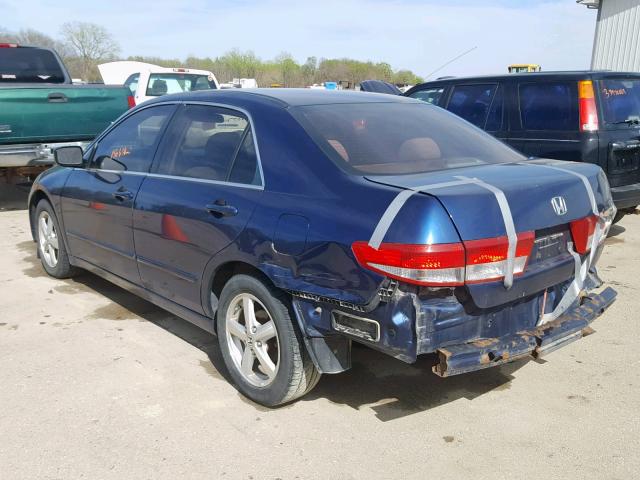 1HGCM56673A087096 - 2003 HONDA ACCORD EX BLUE photo 3