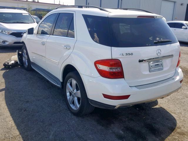 4JGBB5GB8BA687101 - 2011 MERCEDES-BENZ ML 350 WHITE photo 3