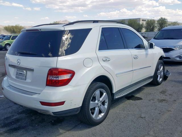 4JGBB5GB8BA687101 - 2011 MERCEDES-BENZ ML 350 WHITE photo 4