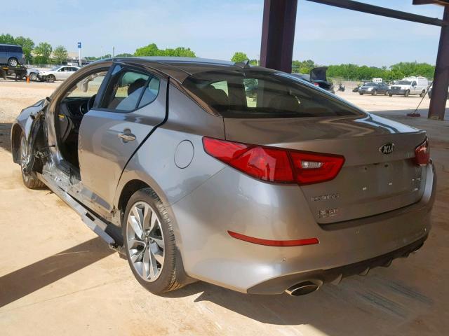 5XXGR4A71EG291251 - 2014 KIA OPTIMA SX GRAY photo 3