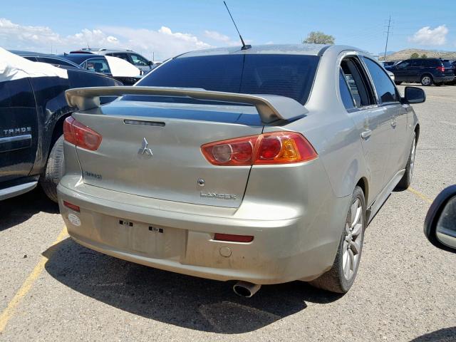 JA3AU86U88U024499 - 2008 MITSUBISHI LANCER GTS TAN photo 4